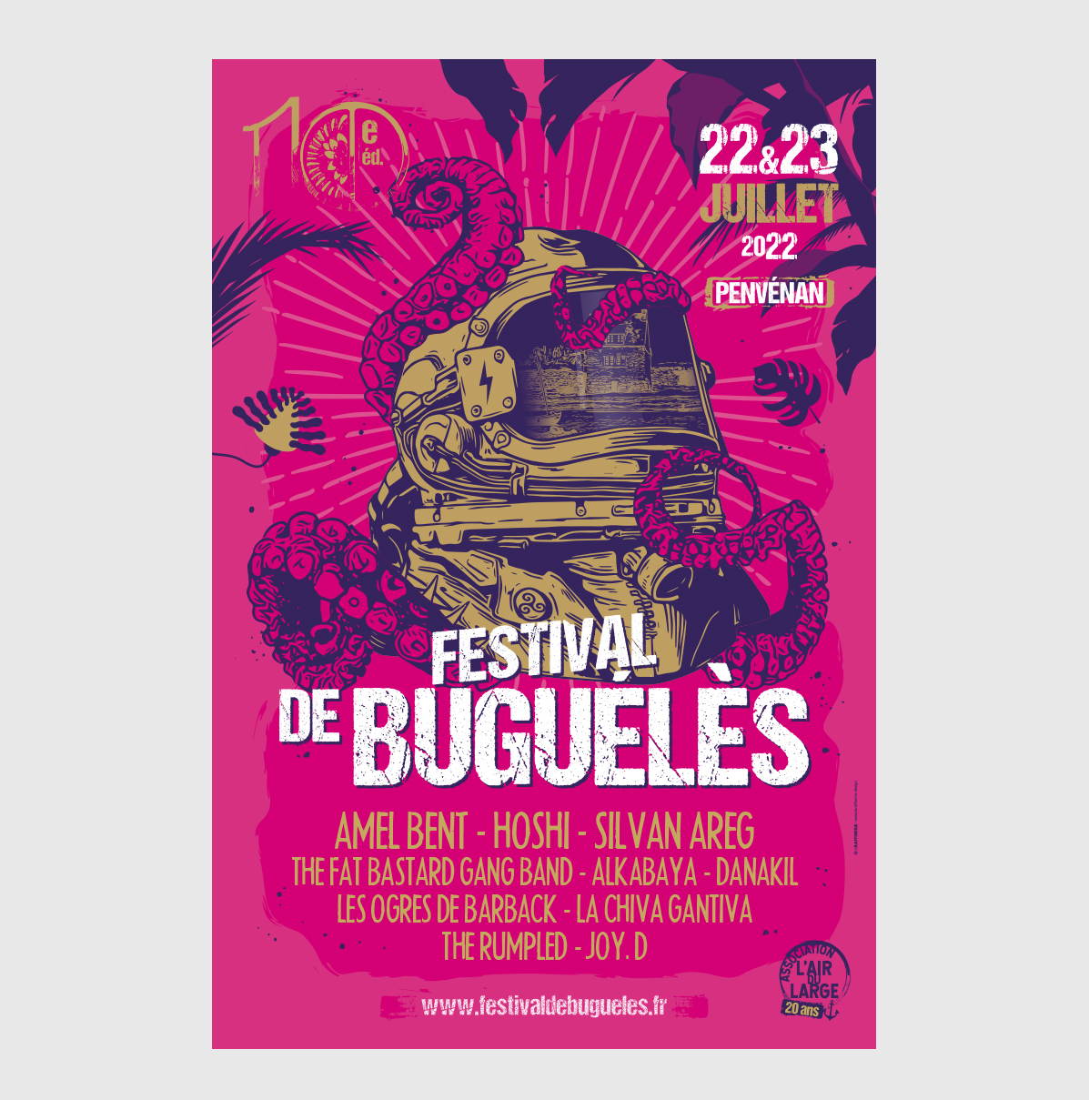 Création Affiche festival programme festival de Bugueles